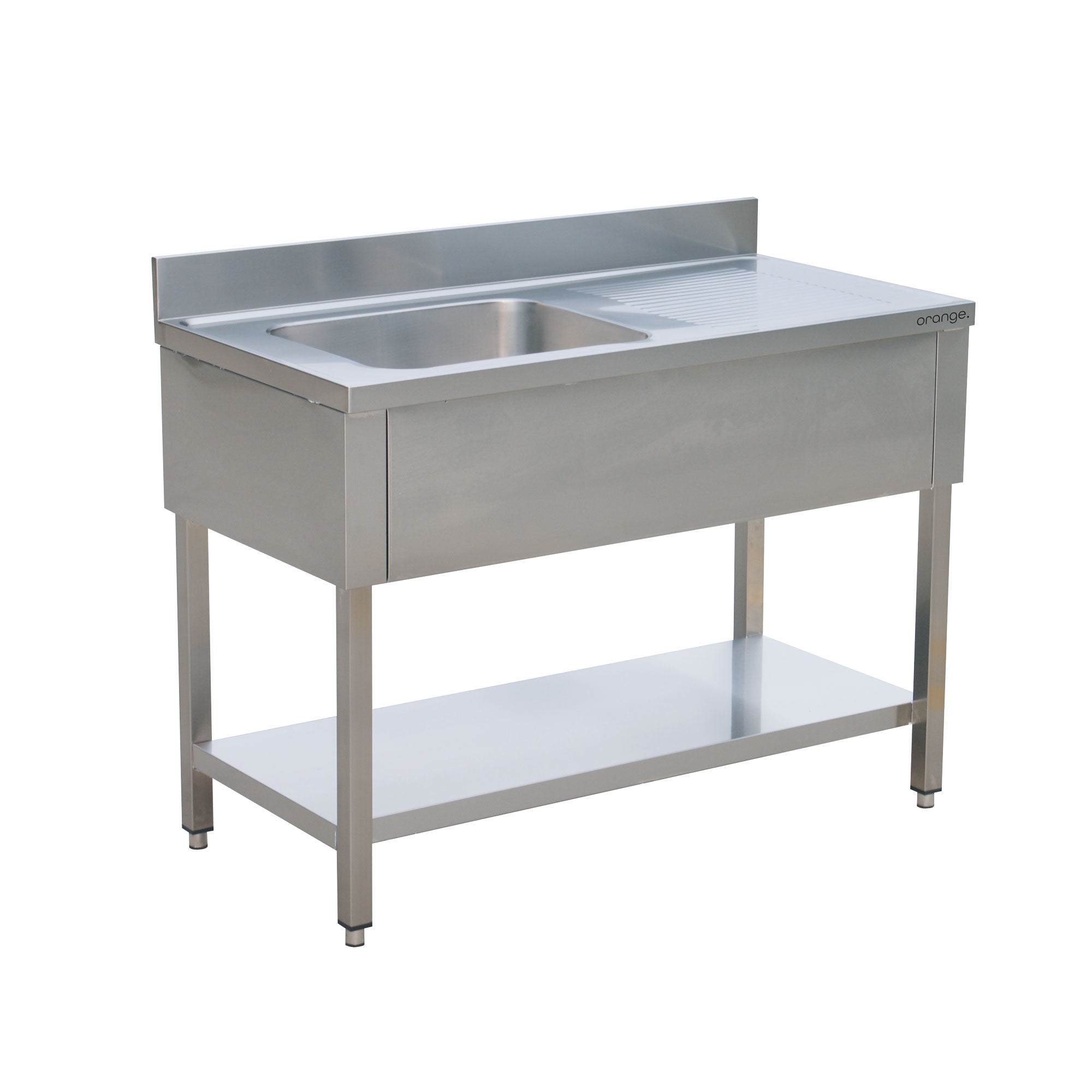 alltobuy Edelstahl Spültisch Basic mit Aufkantung, in vers. Ausführungen in 60 cm Tiefe