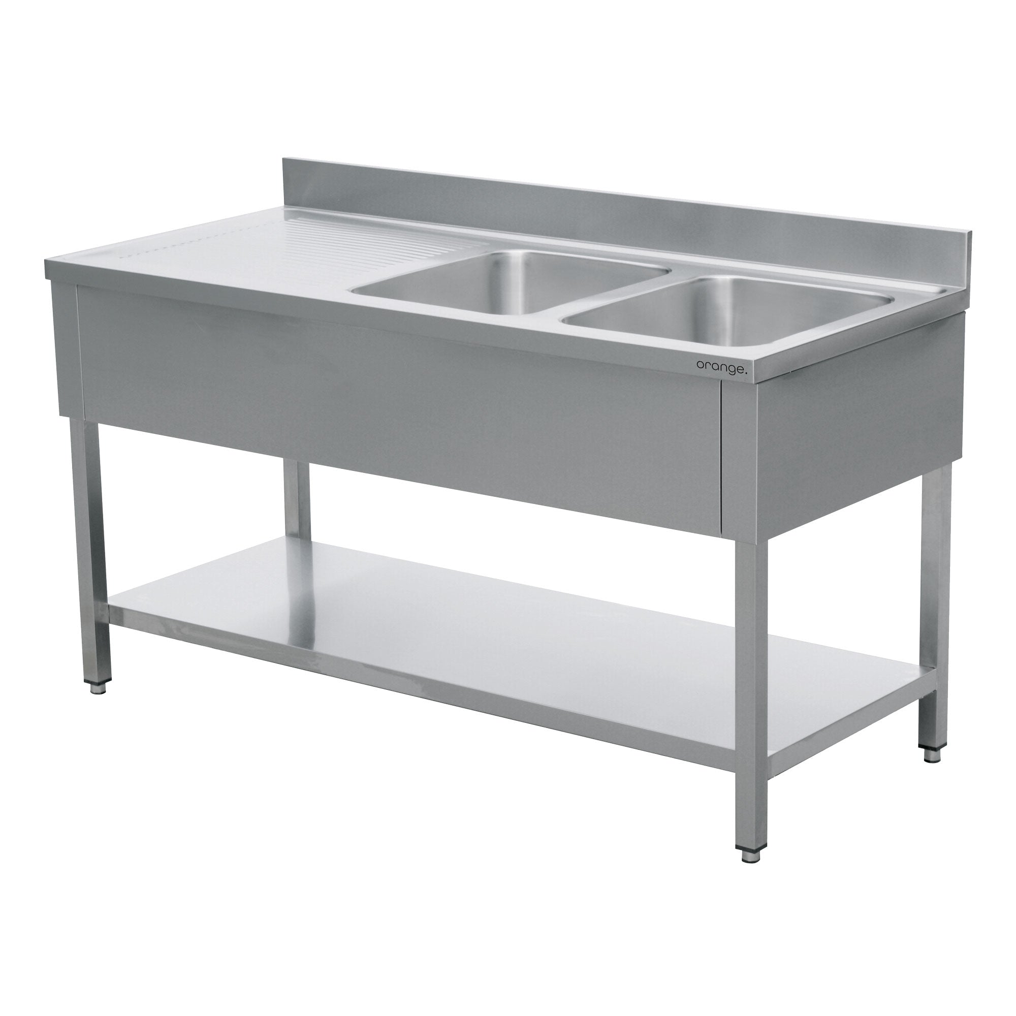 alltobuy Spültisch 1000x700x850/950mm, 2 Becken Beckenmaße: 400x500x250mm